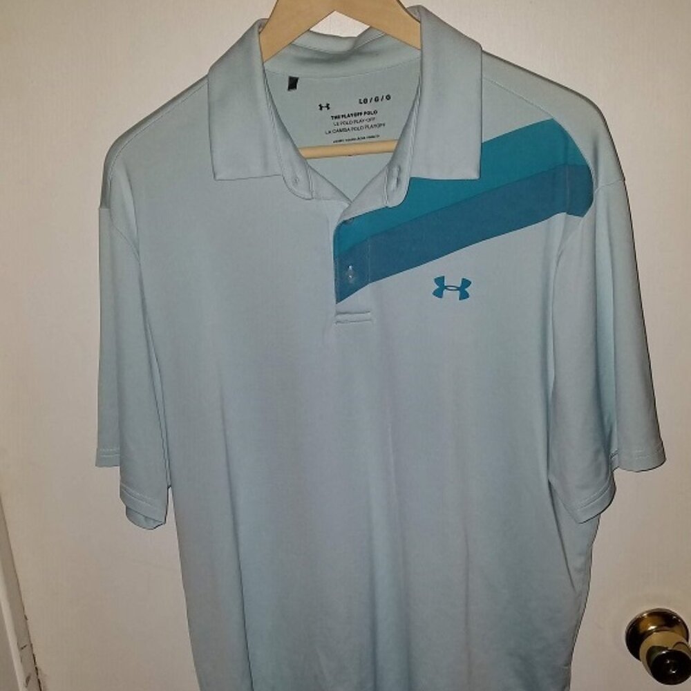 Under Armour Playoff Polo 2.0 Size Large Light Blue